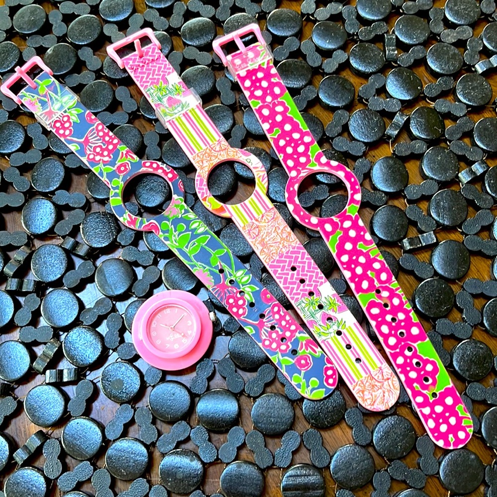 🔥LILLY PULITZER Watch with 3 interchangeable bands